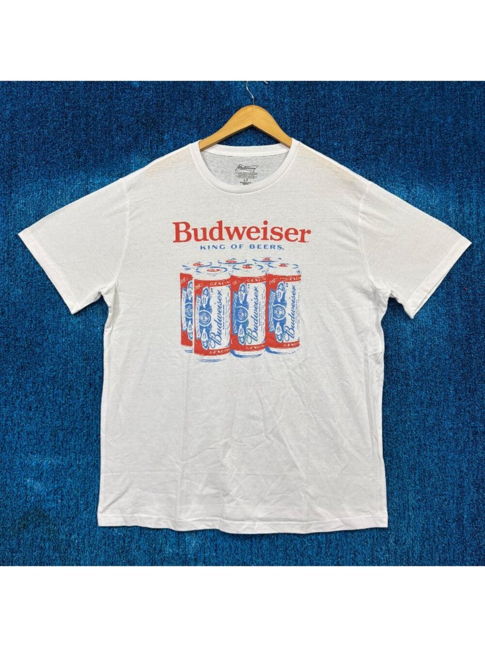 Budweiser Six Pack of the Genuine King of Beers Promo Tee LT